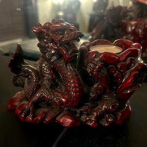 Chinese resin dragon sculpture